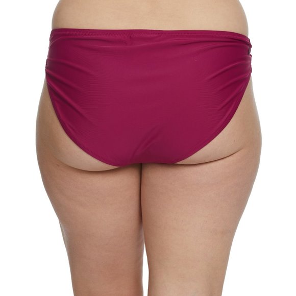Volcom Simply Solid Full Bikini Bottoms Wine Color - Picture 4 of 8